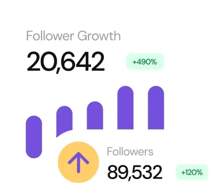 Illustration of people following on social media